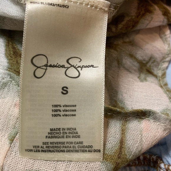 Jessica Simpson peach, olive L/S blouse, size S.. - Picture 5 of 5